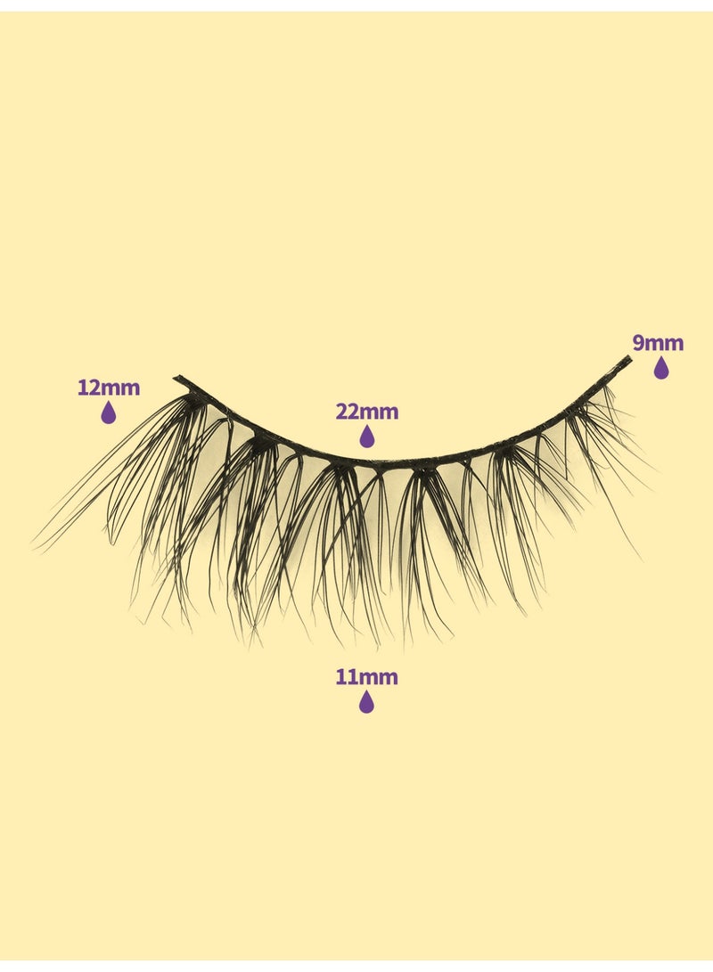 MAGEFY Half Lashes with Clear Band Corner Lashes 12MM Natural Look 3D False Eyelashes Wispy Soft Cat Eye Fluffy Curl Accent Lashes Sets（10 Pairs） - Image 3